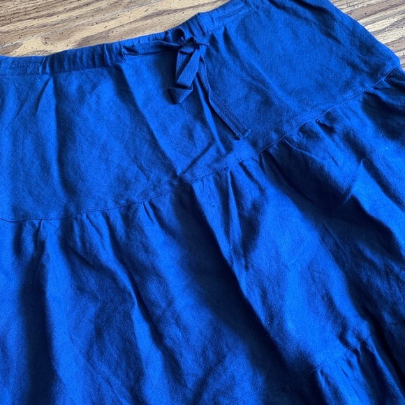 Valerie Bertinelli Blue Linen Skirt - Picture 3 of 5